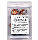 Chessex Gemini 10 * D10 Copper-Steel / White Chessex Dice (CHX26224)