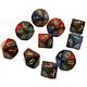 Gemini 10 * D10 Blue-Red / Gold Chessex Dice (CHX26229)