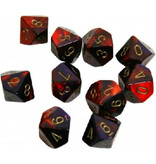 Chessex Gemini 10 * D10 Purple-Red / Gold Chessex Dice (CHX26226)