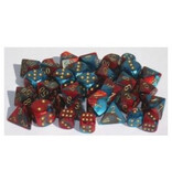 Chessex Gemini 10 * D10 Red-Teal / Gold Chessex Dice (CHX26262)