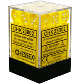 Chessex Translucent 36 * D6 Yellow /  White 12mm Chessex Dice (CHX23802)