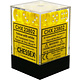 Translucent 36 * D6 Yellow /  White 12mm Chessex Dice (CHX23802)