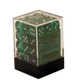 Chessex Translucent 36 * D6 Green / White 12mm Chessex Dice (CHX23805)