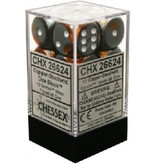 Chessex Gemini 12 * D6 Copper-Steel / White 16mm Chessex Dice (CHX26624)