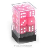 Chessex Frosted 12 * D6 Pink / White 16mm Chessex Dice (CHX27664)