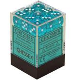 Chessex Translucent 36 * D6 Teal / White 12mm Chessex Dice (CHX23815)