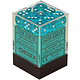 Translucent 36 * D6 Teal / White 12mm Chessex Dice (CHX23815)