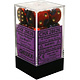 Gemini 12 * D6 Purple-Red / Gold 16mm Chessex Dice (CHX26626)