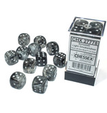 Chessex Borealis 12 * D6 Light Smoke / Silver 16mm Luminary Chessex Dice (CHX27778)