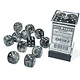 Borealis 12 * D6 Light Smoke / Silver 16mm Luminary Chessex Dice (CHX27778)