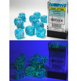 Chessex Luminary 12 * D6 Sky W / Silver 16mm Chessex Dice (CHX27766)