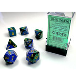 Chessex Gemini 7-Die Set Blue-Green / Gold Chessex Dice (CHX26436)