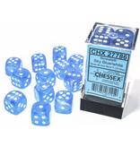 Chessex Borealis 12 * D6 Sky Blue / White 16mm Luminary Chessex Dice (CHX27786)