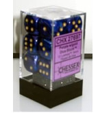 Chessex Lustrous 12 * D6 Purple / Gold 16mm Chessex Dice (CHX27697)