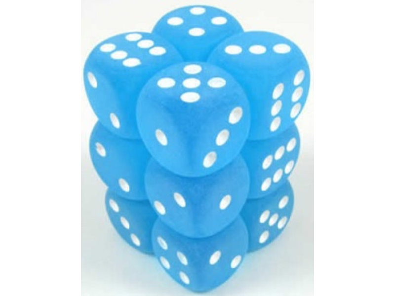 Chessex Frosted 12 * D6 Caribbean Blue 16mm Chessex Dice (CHX27616)