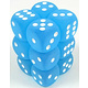 Frosted 12 * D6 Caribbean Blue 16mm Chessex Dice (CHX27616)