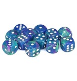 Chessex Festive 12 * D6 Waterlily / White 16mm Chessex Dice (CHX27746)