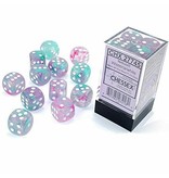 Chessex Nebula 12 * D6 Wisteria / White Luminary 16mm Chessex Dice (CHX27745)