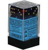 Chessex Scarab 12 * D6 Royal Blue / Gold 16mm Chessex Dice (CHX27627)