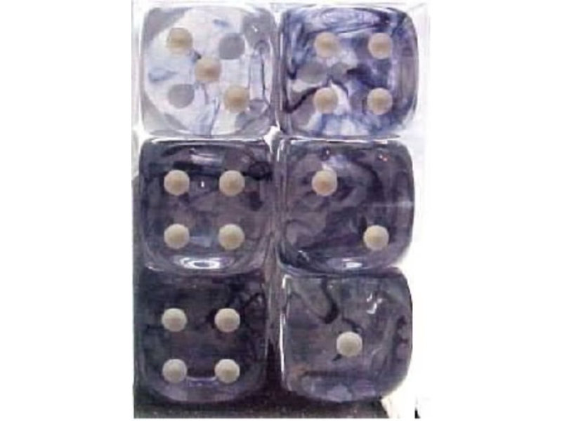 Chessex Nebula 12 * D6 Black / White 16mm Chessex Dice (CHX27608)