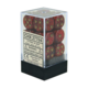 Glitter 12 * D6 Ruby / Gold 16mm Chessex Dice (CHX27704)