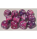 Chessex Festive 12 * D6 Violet /  White 16mm Chessex Dice (CHX27657)