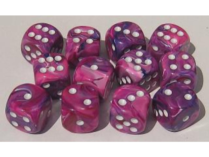 Chessex Festive 12 * D6 Violet /  White 16mm Chessex Dice (CHX27657)