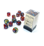 Chessex Nebula 12 * D6 Primary / Turquoise Luminary 16mm Chessex Dice (CHX27759)