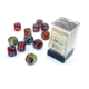 Nebula 12 * D6 Primary / Turquoise Luminary 16mm Chessex Dice (CHX27759)