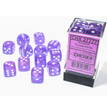 Chessex Borealis 12 * D6 Purple / White 16mm Luminary Chessex Dice (CHX27777)