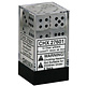 Frosted 12 * D6 Clear / Black 16mm Chessex Dice (CHX27601)