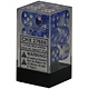 Nebula 12 * D6 Dark Blue / White 16mm Chessex Dice (CHX27666)