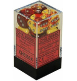 Chessex Gemini 12 * D6 Red-Yellow / Silver 16mm Chessex Dice (CHX26650)