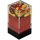 Gemini 12 * D6 Red-Yellow / Silver 16mm Chessex Dice (CHX26650)
