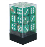 Chessex Marble 12 * D6 Oxi-Copper / White 16mm Chessex Dice (CHX27603)