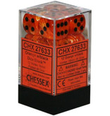 Chessex Vortex 12 * D6 Orange / Black 16mm Chessex Dice (CHX27633)