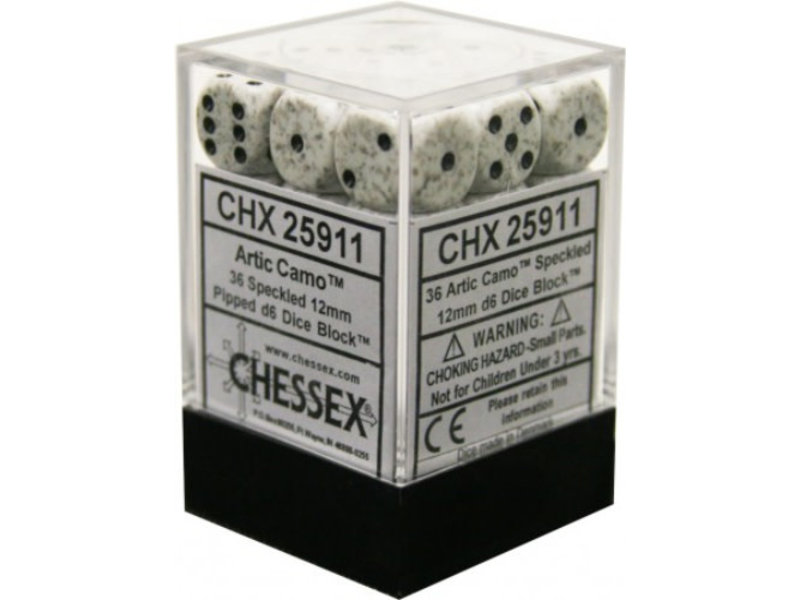 Chessex Speckled 36 * D6 Artic Camo 12mm Chessex Dice (CHX25911)