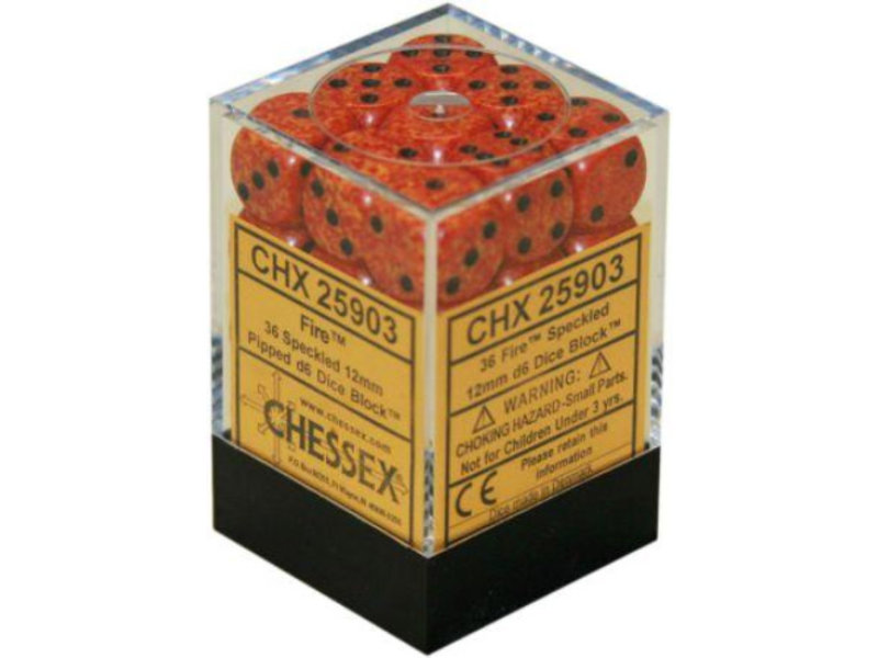 Chessex Speckled 36 * D6 Fire 12mm Chessex Dice (CHX25903)