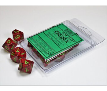 Speckled 10 * D10 Strawberry Chessex Dice (CHX25104)