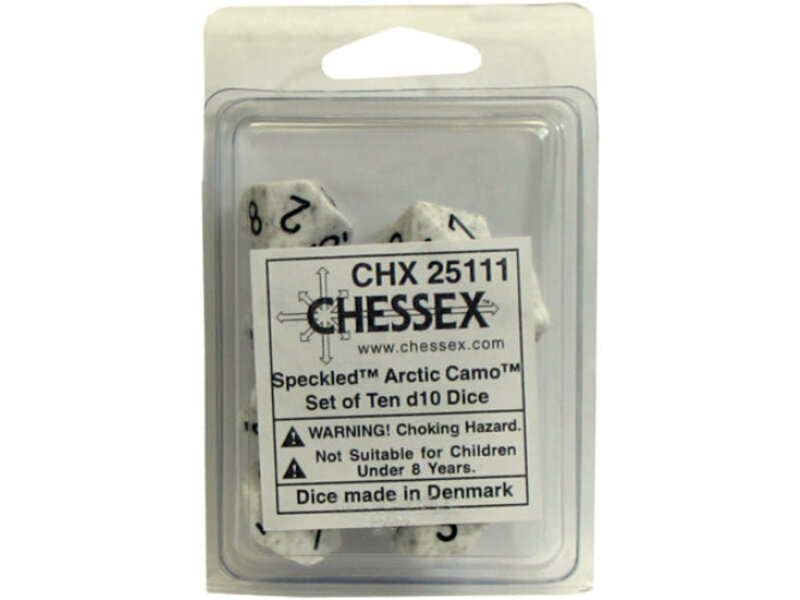 Chessex Speckled 10 * D10 Artic Camo Chessex Dice (CHX25111)