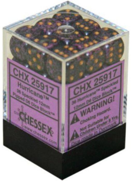 Speckled 36 * D6 Hurricane 12mm Chessex Dice (CHX25917)