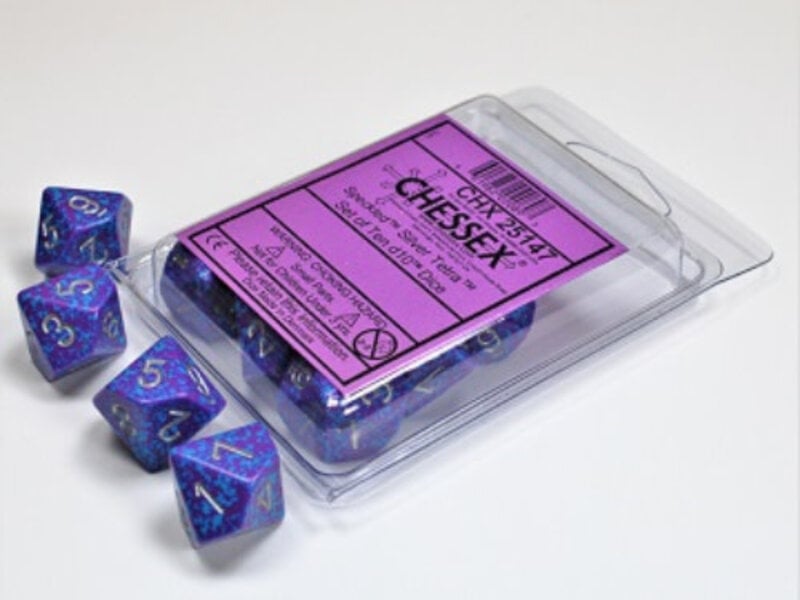 Chessex Speckled 10 * D10 Silver Tetra Chessex Dice (CHX25147)