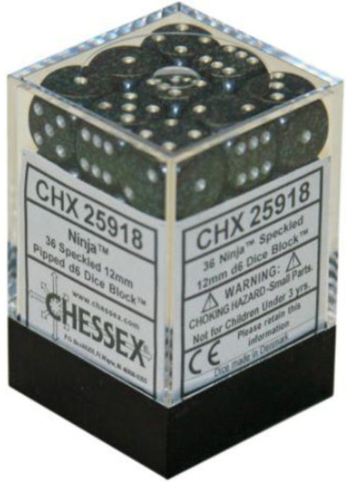 Speckled 36 * D6 Ninja 12mm Chessex Dice (CHX25918)