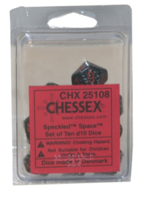 Speckled 10 * D10 Space Chessex Dice (CHX25108)