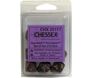 Speckled 10 * D10 Hurricane Chessex Dice (CHX25117)