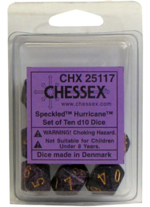 Speckled 10 * D10 Hurricane Chessex Dice (CHX25117)