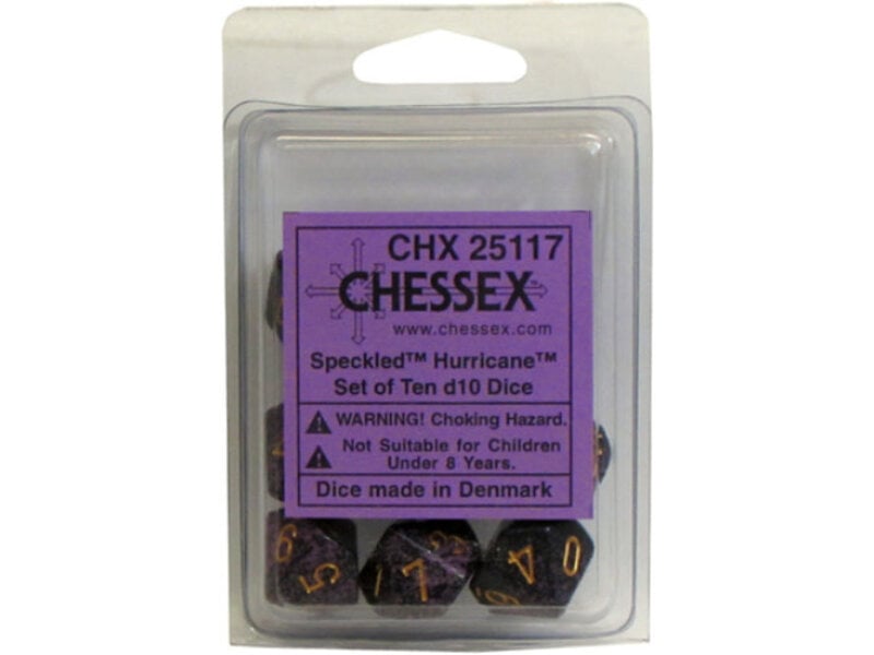 Chessex Speckled 10 * D10 Hurricane Chessex Dice (CHX25117)