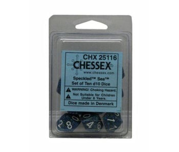 Speckled 10 * D10 Sea Chessex Dice (CHX25116)