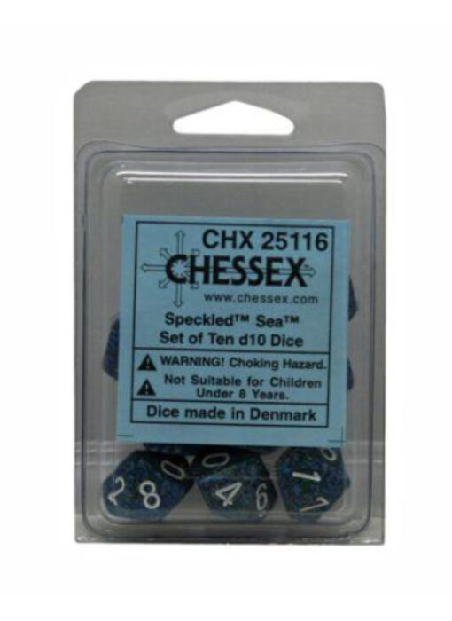 Speckled 10 * D10 Sea Chessex Dice (CHX25116)