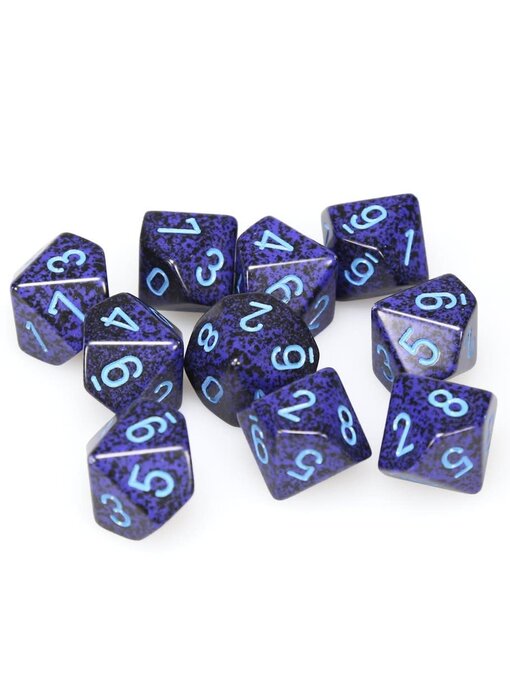 Speckled 10 * D10 Cobalt Chessex Dice (CHX25107)